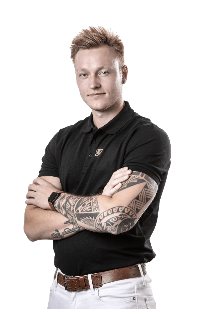 Rasmus Källqvist, snickare på HJ Bygg & Entreprenad